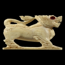 สิงห์หลวงพ่อหอม วัดชากหมาก ตาฝังพลอย มีจาร 10 ตัวอักขระ