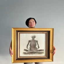 รูปบูชาใหญ่ 20x24 หลวงปู่เดินหน อิเกสาโร ยุคต้น