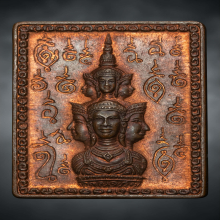 เหรียญแสตมป์ปี 2530 รุ่นแรก(ยันต์ข้าง)