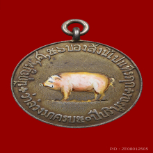 เหรียญหมูเสาวภา เนื้อเงิน ปี 2456  สวยแชมป์