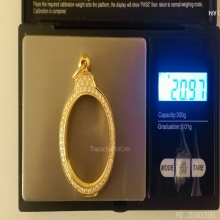 ตลับทอง90 เพชรแท้ เหรียญรูปไข่ 20.97 กรัม