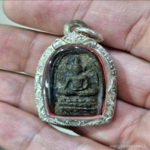 พระสมเด็จหลังประทุนพิมพ์เล็บมือ หลวงปู่อ้นวัดบางจากลงรักสวยๆ