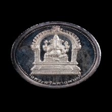พระพิฆเนศ เนื้อเงินขัดเงา งานคเนศจตุรถี วัดแขกสีลม ปี 2555
