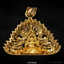 พระพุทธชินราช เนื้อทองคำ งานจิวเวลรี่ กรอบทองประดับเพชรแท้