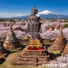 พระพุทธรูป สมัยอยุธยา ราชวงศ์บ้านพลูหลวง ปางถวายเนตร หายาก