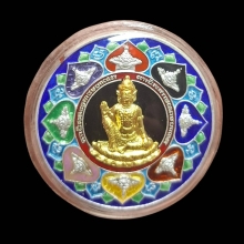 จตุคามเนื้อเงินลงยา 8 สีประจำวันหน้าทองคำ วัดหน้าบรมพระธาตุ 