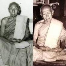 พระปิดตาหลังแบบผงคลุกรักหลวงปู่ทาบวัดกระบกขึ้นผึ้ง