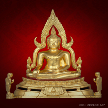 พระพุทธชินราช วัดนางพญา ปี 2514 หน้าตัก 5.9 นิ้วปิดทอง