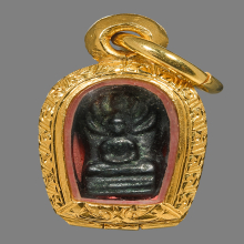 พระนาคปรกใบมะขาม หลวงปู่ใจ วัดเสด็จ เนื้อเมฆพัด