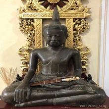 พระพุทธรูปนั่ง ศิลปะสมัยอู่ทอง ยุคต้น เนื้อสัมฤทธิ์