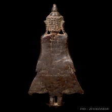 พระเงินยืนศิลปะนครศรีธรรมราช ปางทิ้งดิ่ง เนื้อสำริด