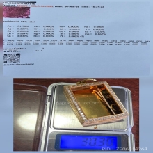 ตลับทองพระสมเด็จฝังเพชรแท้ 6ตัง49เม็ด หนัก 30.30g