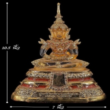 พระแก้วมรกตทรงเครื่อง5นิ้วยุคต้น หลวงพ่อฤๅษีลิงดำเนื้อเรซิ่น