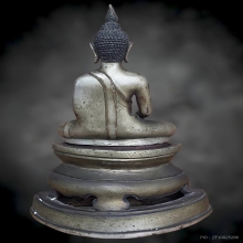 พระบูชาสมัยปางสมาธิ เนื้ออัลปาก้า ดินไทย 