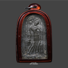 พระลีลาระเวง เนื้อชินเงิน กรุวัดพระศรีรัตนมหาธาตุ สุพรรณบุรี