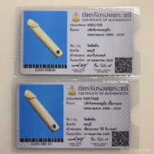 ปลัดขิก หลวงปู่อี๋ วัดสัตหีบ (เนื้องา)  บัตรสองใบ