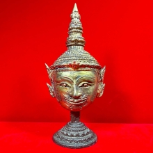 เศียรพระลักษณ์หน้าทอง ขนาดตั้งบูชา หลวงปู่กาหลง เขี้ยวแก้ว