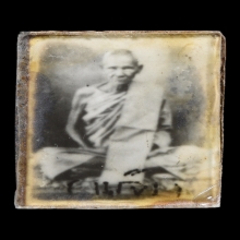 รูปถ่ายอัดกระจก หลวงพ่อเดิม วัดหนองโพ ปี พ.ศ. 2470-2494  