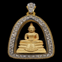 พระพุทธโสธร 80 ปี กรมตำรวจ เนื้อทองคำพ่นทราย พิมพ์ใหญ่