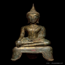 พระบูชากำแพงสามขา เนื้อสำริด