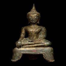 พระบูชากำแพงสามขา เนื้อสำริด
