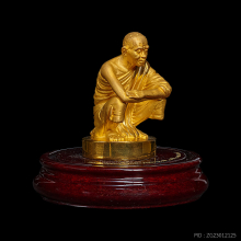 รูปเหมือนบูชาหลวงพ่อคูณ ปี47 บรอนซ์หุ้มทองคำแท้99.99%