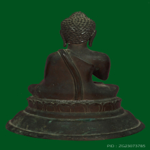 พระบูชาปางสนเข็ม วัดเวฬุราชิน ปี 2497 เทหล่อดินไทย 