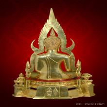 พระพุทธชินราช มาลาเบี่ยง 9.9 นิ้ว กะหลั่ยทอง