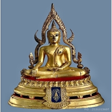 พระพุทธชินราช มวก ปี 2519 หน้าตัก 9 นิ้ว  พร้อมใบอนุโมทนา 