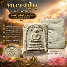 ลป.ปู่ภู วัดอินทรวิหาร พิมพ์ปรกโพธิ์ หลังยันต์ (แจกวัดเกาะ)1