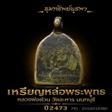 เหรียญหล่อหลวงพ่อต่วน รุ่นแรก พิมพ์พระพุทธ จ.นนทบุรี ปี2473