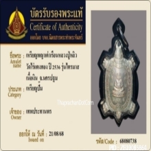 เหรียญพญาเต่าเรือน รุ่นไตรมาส หลวงปู่หลิว วัดไร่แตงทอง ปี36
