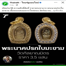 พระปรกใบมะขาม เจ้าคุณสุนทร วัดกัลยา เนื้อกะไหล่ทองเดิมดีมากๆ