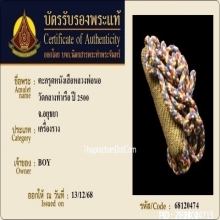 ตะกรุดหน้าผากเสือหลวงพ่อนอ วัดกลางท่าเรือ จ.อยุธยา
