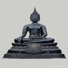 พระบูชา ภ.ป.ร. ปี 2508 วัดบวรนิเวศวิหาร ก้นดินไทยนิยม 5 นิ้ว