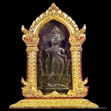 พระลีลากำแพงศอก เนื้อชินเงินเก่า ไม่ทราบที่