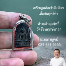 เหรียญหล่อเจ้าสัวน้อย เจ้าคุณโพธิ์วัดชัยพฤกษมาลา เนื้อดำนิยม