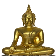 พระมงคลบพิตร อยุธยา ขนาดหน้าตัก 5 นิ้ว ชนิดบุทองคำบุเงิน