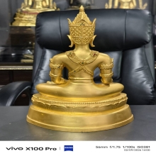พระบูชา พระพุทธเชียงแสนทรงเครื่อง  ตัก9นิ้ว ปิดทองแท้