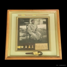 คุณแม่บุญเรือน - ชุดรูปถ่าย+ช้อน+ตะเกียบ+ผงพุทธคุณ ปี~2500