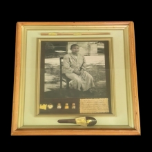 คุณแม่บุญเรือน - ชุดรูปถ่าย+ช้อน+ตะเกียบ+ผงพุทธคุณ ปี~2500