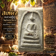 สมเด็จหลวงปู่ภู วัดอินทรวิหาร พิมพ์ใหญ่ 3 ชั้นโย้ (องค์ 12)