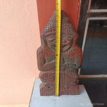 ท้าวเวชสุวรรณไม้เก่าแกะสลักโบราณขนาดใหญ่