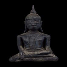 พระเงินนั่งลอยองค์ ศิลปะนครศรีธรรมราช เนื้อเงิน 