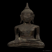 พระเงินนั่งลอยองค์ ศิลปะนครศรีธรรมราช เนื้อเงิน