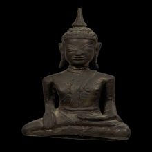 พระเงินนั่งลอยองค์ ศิลปะนครศรีธรรมราช เนื้อเงิน