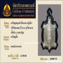 เหรียญพญาเต่าเรือน รุ่นไตรมาส หลวงปู่หลิว วัดไร่แตงทอง ปี36