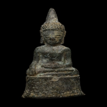 พระบูชาศิลปะล้านช้าง เนื้อสำริด 