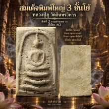 สมเด็จพิมพ์ใหญ่ 3 ชั้นโย้ หลวงปู่ภู วัดอินทรวิหาร องค์ 13