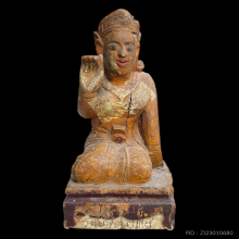 นางกวักไม้โพธิ์แกะ ยุคแรก วัดพระปฐมเจดีย์
